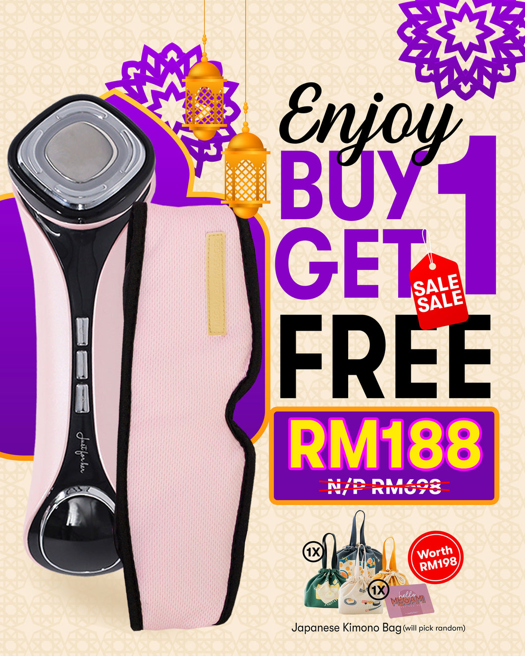 [BUY 1 FREE 1] Megami™ 8in1 Facial Renewal Device  *FREE Eye Massager