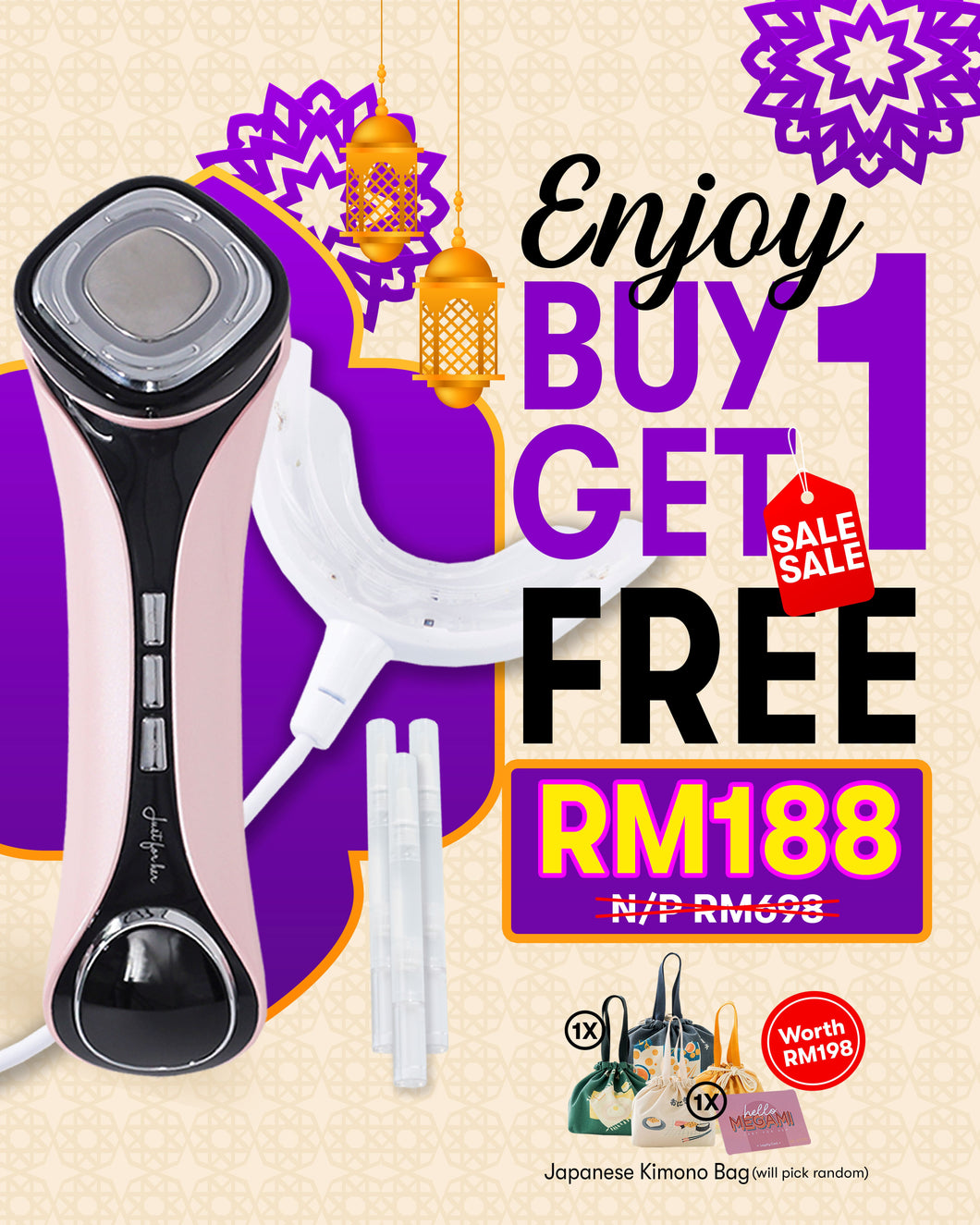 [BUY 1 FREE 1] Megami™ 8in1 Facial Renewal Device *FREE Teeth Whitening Device