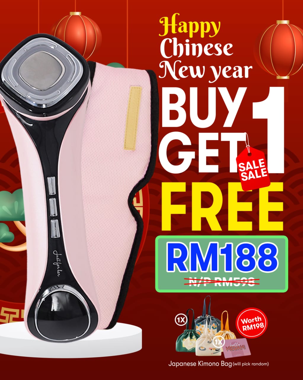 [BUY 1 FREE 1] Megami™ 8in1 Facial Renewal Device  *FREE Eye Massager