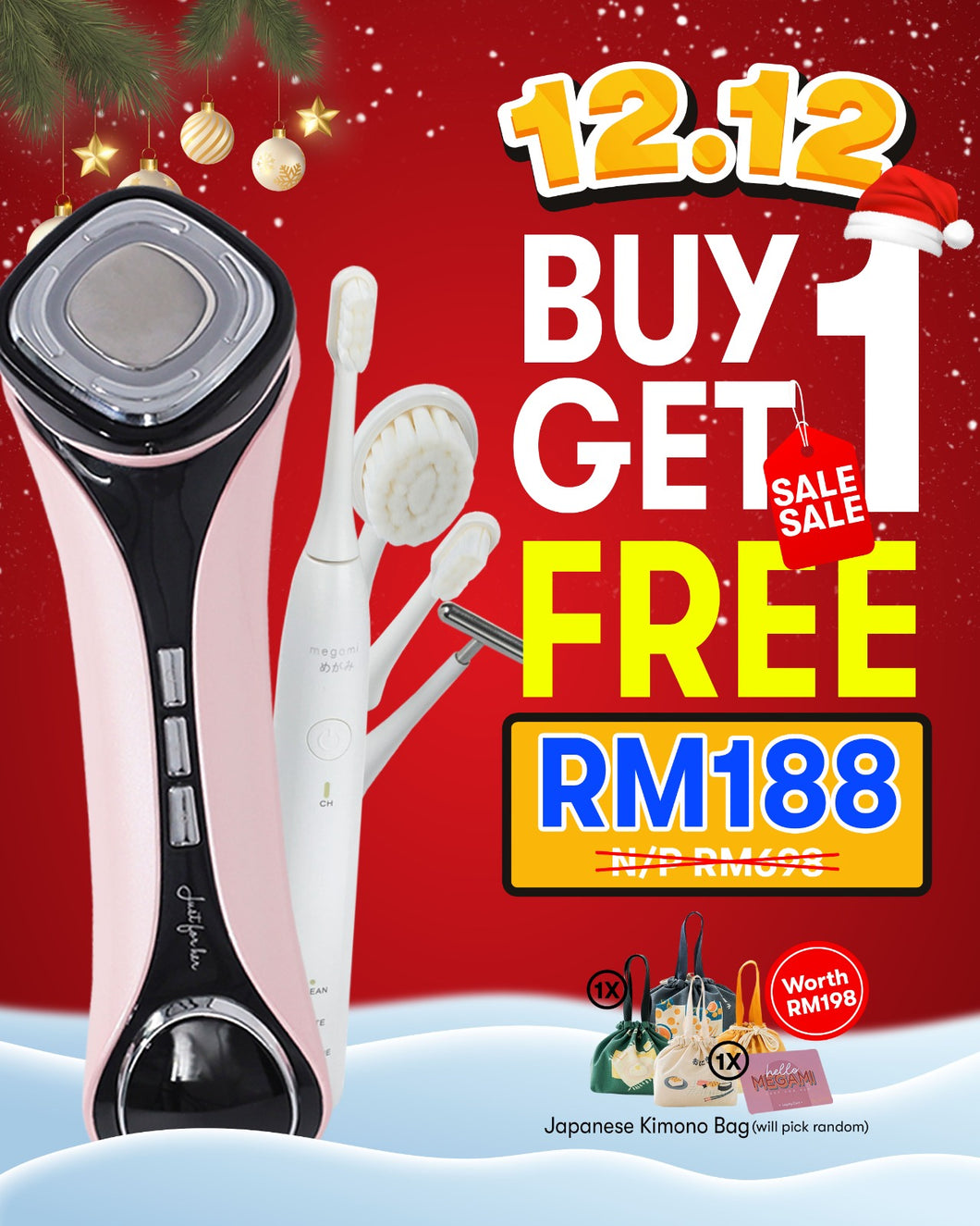 [BUY 1 FREE 1] Megami™ 8in1 Facial Renewal Device  *FREE Toothbrush