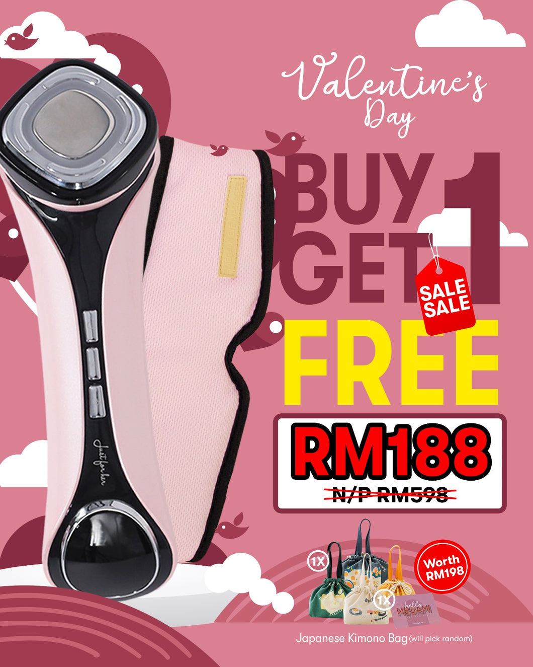 [BUY 1 FREE 1] Megami™ 8in1 Facial Renewal Device  *FREE Eye Massager